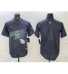 Men Tampa Bay Rays Team Big Logo Charcoal 2024 City Connect Limited Stitched Baseball Jersey 2 Men Tampa Bay Rays Team Big Logo Charcoal 2024 City Connect Limited Stitched Baseball Jersey 2