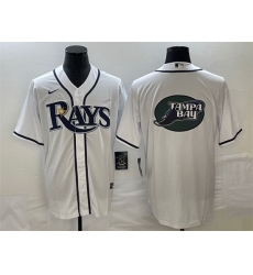 Men Tampa Bay Rays White Team Big Logo Cool Base Stitched Baseball Jersey Men Tampa Bay Rays White Team Big Logo Cool Base Stitched Baseball Jersey