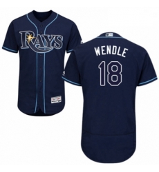 Mens Majestic Tampa Bay Rays 18 Joey Wendle Navy Blue Alternate Flex Base Authentic Collection MLB Jersey Mens Majestic Tampa Bay Rays 18 Joey Wendle Navy Blue Alternate Flex Base Authentic Collection MLB Jersey