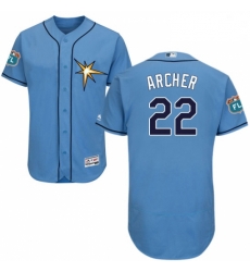 Mens Majestic Tampa Bay Rays 22 Chris Archer Light Blue Flexbase Authentic Collection MLB Jersey Mens Majestic Tampa Bay Rays 22 Chris Archer Light Blue Flexbase Authentic Collection MLB Jersey