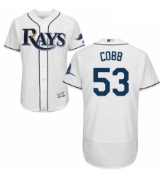 Mens Majestic Tampa Bay Rays 53 Alex Cobb Home White Flexbase Authentic Collection MLB Jersey Mens Majestic Tampa Bay Rays 53 Alex Cobb Home White Flexbase Authentic Collection MLB Jersey