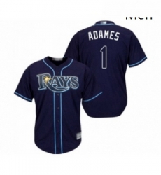 Mens Tampa Bay Rays 1 Willy Adames Replica Navy Blue Alternate Cool Base Baseball Jersey Mens Tampa Bay Rays 1 Willy Adames Replica Navy Blue Alternate Cool Base Baseball Jersey