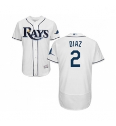 Mens Tampa Bay Rays 2 Yandy Diaz Home White Home Flex Base Authentic Collection Baseball Jersey Mens Tampa Bay Rays 2 Yandy Diaz Home White Home Flex Base Authentic Collection Baseball Jersey