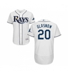 Mens Tampa Bay Rays 20 Tyler Glasnow Home White Home Flex Base Authentic Collection Baseball Jersey Mens Tampa Bay Rays 20 Tyler Glasnow Home White Home Flex Base Authentic Collection Baseball Jersey