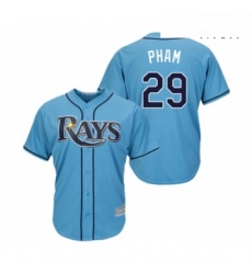 Mens Tampa Bay Rays 29 Tommy Pham Replica Light Blue Alternate 2 Cool Base Baseball Jersey Mens Tampa Bay Rays 29 Tommy Pham Replica Light Blue Alternate 2 Cool Base Baseball Jersey