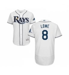 Mens Tampa Bay Rays 8 Brandon Lowe Home White Home Flex Base Authentic Collection Baseball Jersey Mens Tampa Bay Rays 8 Brandon Lowe Home White Home Flex Base Authentic Collection Baseball Jersey
