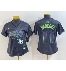 Women Tampa Bay Rays 17 Isaac Paredes Charcoal 2024 City Connect Limited Stitched Baseball Jersey 3 Women Tampa Bay Rays 17 Isaac Paredes Charcoal 2024 City Connect Limited Stitched Baseball Jersey 3
