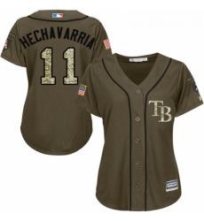Womens Majestic Tampa Bay Rays 11 Adeiny Hechavarria Authentic Green Salute to Service MLB Jersey Womens Majestic Tampa Bay Rays 11 Adeiny Hechavarria Authentic Green Salute to Service MLB Jersey