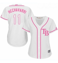 Womens Majestic Tampa Bay Rays 11 Adeiny Hechavarria Replica White Fashion Cool Base MLB Jersey Womens Majestic Tampa Bay Rays 11 Adeiny Hechavarria Replica White Fashion Cool Base MLB Jersey