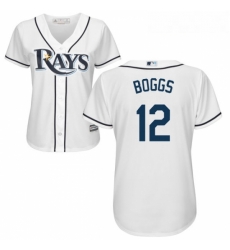Womens Majestic Tampa Bay Rays 12 Wade Boggs Authentic White Home Cool Base MLB Jersey Womens Majestic Tampa Bay Rays 12 Wade Boggs Authentic White Home Cool Base MLB Jersey