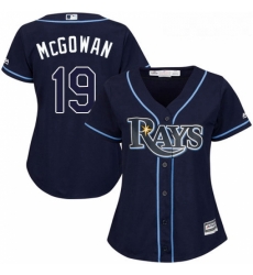 Womens Majestic Tampa Bay Rays 19 Dustin McGowan Authentic Navy Blue Alternate Cool Base MLB Jersey Womens Majestic Tampa Bay Rays 19 Dustin McGowan Authentic Navy Blue Alternate Cool Base MLB Jersey