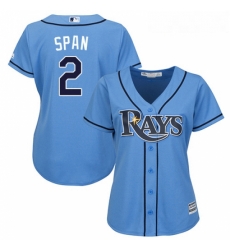Womens Majestic Tampa Bay Rays 2 Denard Span Replica Light Blue Alternate 2 Cool Base MLB Jersey Womens Majestic Tampa Bay Rays 2 Denard Span Replica Light Blue Alternate 2 Cool Base MLB Jersey