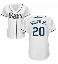 Womens Majestic Tampa Bay Rays 20 Steven Souza Authentic White Home Cool Base MLB Jersey Womens Majestic Tampa Bay Rays 20 Steven Souza Authentic White Home Cool Base MLB Jersey
