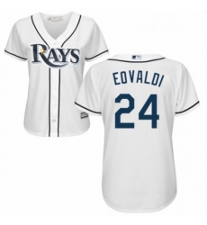 Womens Majestic Tampa Bay Rays 24 Nathan Eovaldi Replica White Home Cool Base MLB Jersey Womens Majestic Tampa Bay Rays 24 Nathan Eovaldi Replica White Home Cool Base MLB Jersey