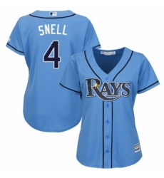 Womens Majestic Tampa Bay Rays 4 Blake Snell Replica Light Blue Alternate 2 Cool Base MLB Jersey Womens Majestic Tampa Bay Rays 4 Blake Snell Replica Light Blue Alternate 2 Cool Base MLB Jersey