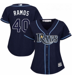 Womens Majestic Tampa Bay Rays 40 Wilson Ramos Authentic Navy Blue Alternate Cool Base MLB Jersey Womens Majestic Tampa Bay Rays 40 Wilson Ramos Authentic Navy Blue Alternate Cool Base MLB Jersey