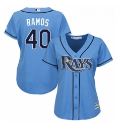 Womens Majestic Tampa Bay Rays 40 Wilson Ramos Replica Light Blue Alternate 2 Cool Base MLB Jersey Womens Majestic Tampa Bay Rays 40 Wilson Ramos Replica Light Blue Alternate 2 Cool Base MLB Jersey