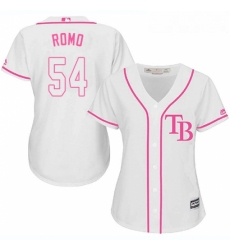 Womens Majestic Tampa Bay Rays 54 Sergio Romo Authentic White Fashion Cool Base MLB Jersey Womens Majestic Tampa Bay Rays 54 Sergio Romo Authentic White Fashion Cool Base MLB Jersey