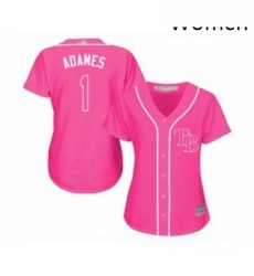 Womens Tampa Bay Rays 1 Willy Adames Replica Pink Fashion Cool Base Baseball Jersey Womens Tampa Bay Rays 1 Willy Adames Replica Pink Fashion Cool Base Baseball Jersey