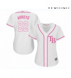 Womens Tampa Bay Rays 22 Christian Arroyo Replica White Fashion Cool Base Baseball Jersey Womens Tampa Bay Rays 22 Christian Arroyo Replica White Fashion Cool Base Baseball Jersey