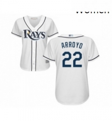 Womens Tampa Bay Rays 22 Christian Arroyo Replica White Home Cool Base Baseball Jersey Womens Tampa Bay Rays 22 Christian Arroyo Replica White Home Cool Base Baseball Jersey