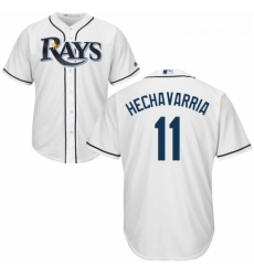 Youth Majestic Tampa Bay Rays 11 Adeiny Hechavarria Replica White Home Cool Base MLB Jersey Youth Majestic Tampa Bay Rays 11 Adeiny Hechavarria Replica White Home Cool Base MLB Jersey
