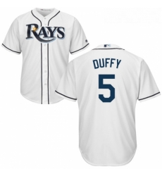 Youth Majestic Tampa Bay Rays 5 Matt Duffy Replica White Home Cool Base MLB Jersey Youth Majestic Tampa Bay Rays 5 Matt Duffy Replica White Home Cool Base MLB Jersey