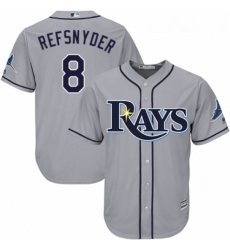 Youth Majestic Tampa Bay Rays 8 Rob Refsnyder Authentic Grey Road Cool Base MLB Jersey Youth Majestic Tampa Bay Rays 8 Rob Refsnyder Authentic Grey Road Cool Base MLB Jersey