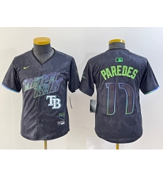 Youth Tampa Bay Rays 17 Isaac Paredes Charcoal 2024 City Connect Limited Stitched Baseball Jersey 3 Youth Tampa Bay Rays 17 Isaac Paredes Charcoal 2024 City Connect Limited Stitched Baseball Jersey 3