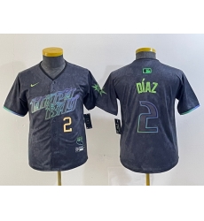Youth Tampa Bay Rays 2 Yandy Diaz Charcoal 2024 City Connect Limited Stitched Baseball Jersey 1 Youth Tampa Bay Rays 2 Yandy Diaz Charcoal 2024 City Connect Limited Stitched Baseball Jersey 1