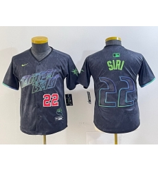 Youth Tampa Bay Rays 22 Jose Siri Charcoal 2024 City Connect Limited Stitched Baseball Jersey 3 Youth Tampa Bay Rays 22 Jose Siri Charcoal 2024 City Connect Limited Stitched Baseball Jersey 3