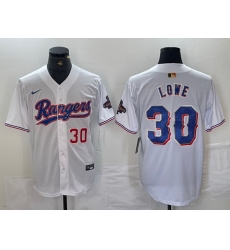 Men Texas Rangers 30 Nathaniel Lowe White Gold Cool Base Stitched Baseball Jersey 3 Men Texas Rangers 30 Nathaniel Lowe White Gold Cool Base Stitched Baseball Jersey 3