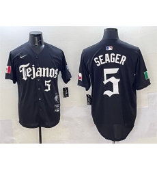 Men Texas Rangers 5 Corey Seager Black Mexico 2025 Vapor Premier Limited Stitched Baseball Jersey