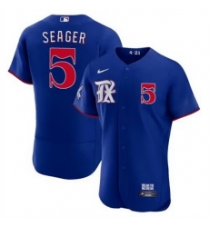 Men Texas Rangers 5 Corey Seager Royal 2023 City Connect Flex Base Stitched Baseball Jersey Men Texas Rangers 5 Corey Seager Royal 2023 City Connect Flex Base Stitched Baseball Jersey
