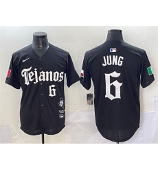 Men Texas Rangers 6 Josh Jung Black Mexico 2025 Vapor Premier Limited Stitched Baseball Jersey Men Texas Rangers 6 Josh Jung Black Mexico 2025 Vapor Premier Limited Stitched Baseball Jersey