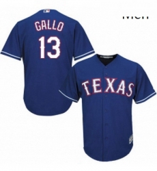 Mens Majestic Texas Rangers 13 Joey Gallo Replica Royal Blue Alternate 2 Cool Base MLB Jersey Mens Majestic Texas Rangers 13 Joey Gallo Replica Royal Blue Alternate 2 Cool Base MLB Jersey