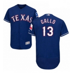 Mens Majestic Texas Rangers 13 Joey Gallo Royal Blue Alternate Flex Base Authentic Collection MLB Jersey