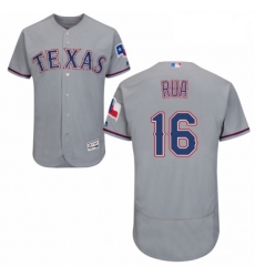 Mens Majestic Texas Rangers 16 Ryan Rua Grey Road Flex Base Authentic Collection MLB Jersey Mens Majestic Texas Rangers 16 Ryan Rua Grey Road Flex Base Authentic Collection MLB Jersey