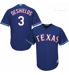 Mens Majestic Texas Rangers 3 Delino DeShields Replica Royal Blue Alternate 2 Cool Base MLB Jersey Mens Majestic Texas Rangers 3 Delino DeShields Replica Royal Blue Alternate 2 Cool Base MLB Jersey