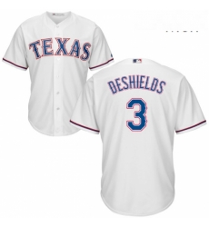 Mens Majestic Texas Rangers 3 Delino DeShields Replica White Home Cool Base MLB Jersey Mens Majestic Texas Rangers 3 Delino DeShields Replica White Home Cool Base MLB Jersey