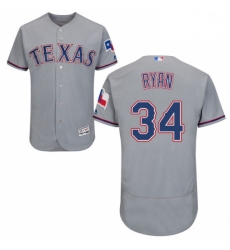 Mens Majestic Texas Rangers 34 Nolan Ryan Grey Road Flex Base Authentic Collection MLB Jersey Mens Majestic Texas Rangers 34 Nolan Ryan Grey Road Flex Base Authentic Collection MLB Jersey