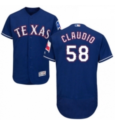 Mens Majestic Texas Rangers 58 Alex Claudio Royal Blue Alternate Flex Base Authentic Collection MLB Jersey Mens Majestic Texas Rangers 58 Alex Claudio Royal Blue Alternate Flex Base Authentic Collection MLB Jersey
