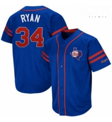 Mens Mitchell and Ness Texas Rangers 34 Nolan Ryan Replica Blue Throwback MLB Jersey Mens Mitchell and Ness Texas Rangers 34 Nolan Ryan Replica Blue Throwback MLB Jersey