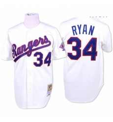 Mens Mitchell and Ness Texas Rangers 34 Nolan Ryan Replica White Throwback MLB Jersey Mens Mitchell and Ness Texas Rangers 34 Nolan Ryan Replica White Throwback MLB Jersey