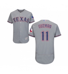 Mens Texas Rangers 11 Ronald Guzman Grey Road Flex Base Authentic Collection Baseball Jersey Mens Texas Rangers 11 Ronald Guzman Grey Road Flex Base Authentic Collection Baseball Jersey