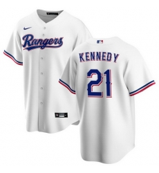 Men's Texas Rangers #21 Ian Kennedy White Cool Base Stitched Baseball Jersey Men's Texas Rangers #21 Ian Kennedy White Cool Base Stitched Baseball Jersey
