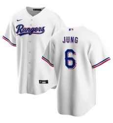 Men's Texas Rangers #6 Josh Jung White Cool Base Stitched Baseball Jersey Men's Texas Rangers #6 Josh Jung White Cool Base Stitched Baseball Jersey