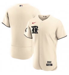 Men's Texas Rangers Blank Cream 2023 City Connect Flex Base Stitched Baseball Jersey Men's Texas Rangers Blank Cream 2023 City Connect Flex Base Stitched Baseball Jersey