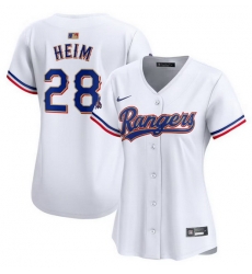 Women Texas Rangers 28 Jonah Heim White 2024 Gold Collection Stitched Baseball Jersey Women Texas Rangers 28 Jonah Heim White 2024 Gold Collection Stitched Baseball Jersey