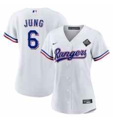 Women Texas Rangers 6 Josh Jung White 2023 World Series Stitched Baseball Jersey 28Run Small 29 Women Texas Rangers 6 Josh Jung White 2023 World Series Stitched Baseball Jersey 28Run Small 29